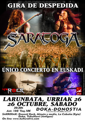 Saratoga "Gira de Despedida" en San Sebastián