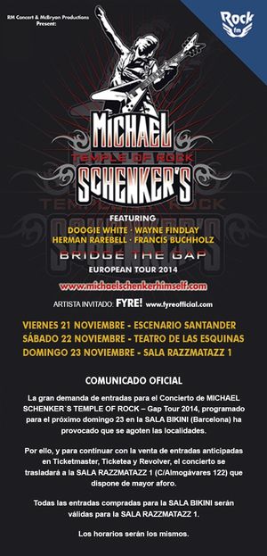 Michael Schenker en Santander
