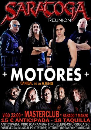 Saratoga (Reunión) + Motores (Caníbal de lo Ajeno) en Vigo