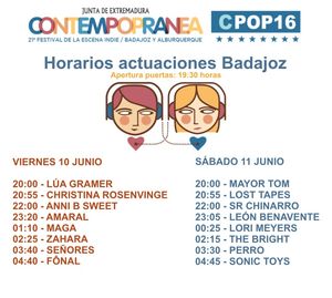 Festival ContemPOPranea 2016 en Badajoz