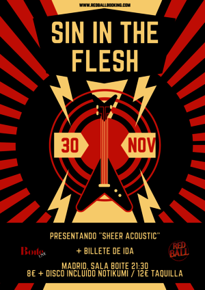 Sin In The Flesh presentación Sheer Acoustic + Billete de Ida