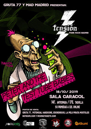 Evento de Peter and the Test Tube Babies + Tension en Madrid
