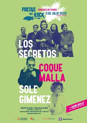 POETAS DEL ROCK: Los Secretos + Coque Malla + Sole Giménez en Valencia