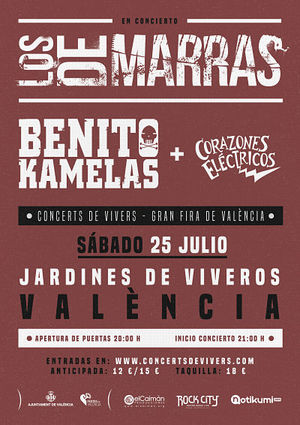 Los de Marras + Benito Kamelas + Corazones Eléctricos en Valencia