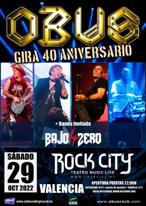 Obús + 4 Bajo Zero en Valencia @ Rock City