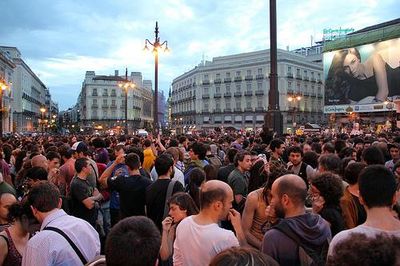 Acampada 15M en Plaza Mayor en Cáceres