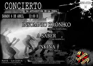 Inkina + Insomnio Kroniko + A Saber en Palencia