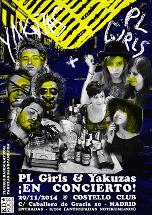 Pelea de ROCK SALVAJEH: PL Girls & Yakuzas en Costello (MADRID)