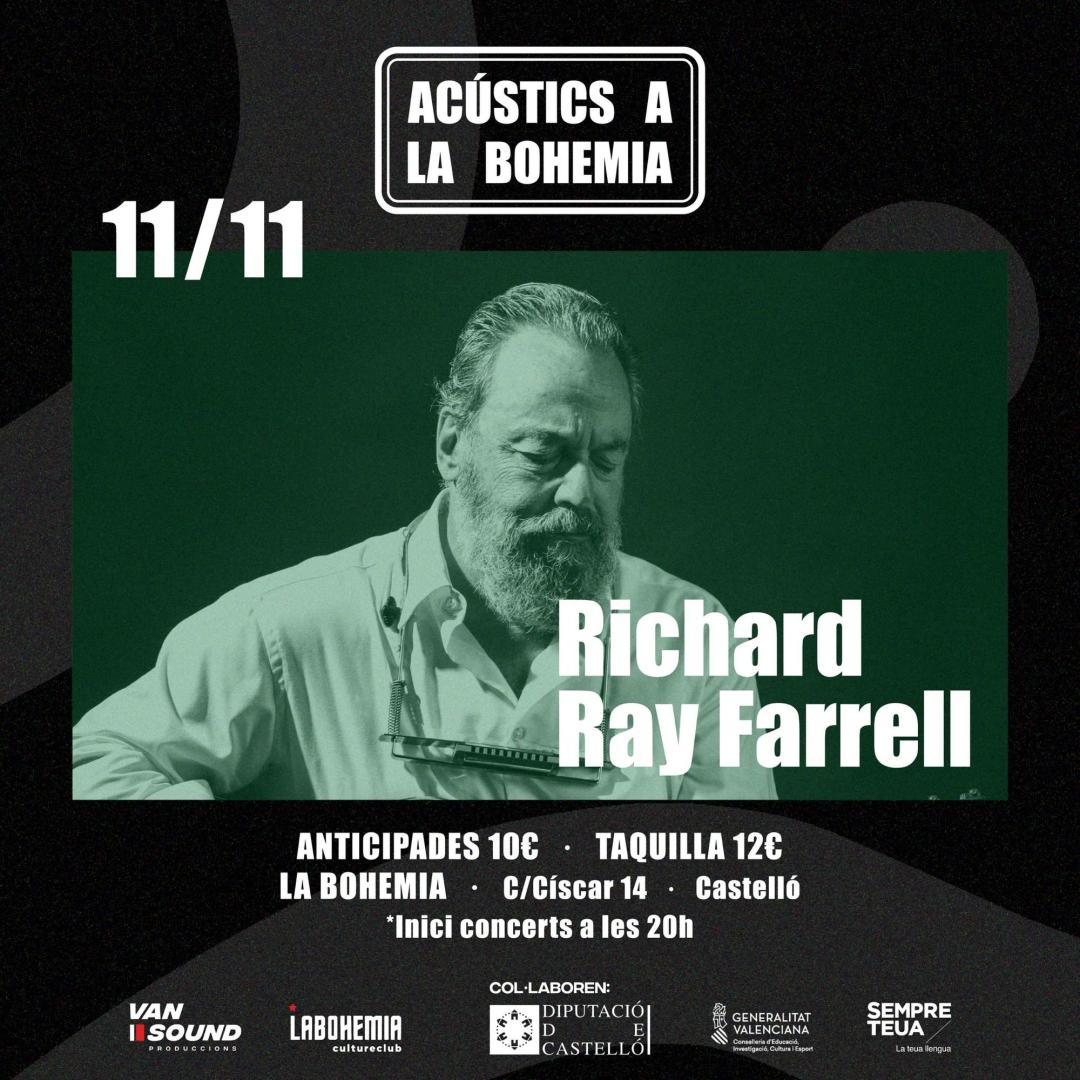 Richard Ray Farrell a Castelló - Acústics a la Bohemia