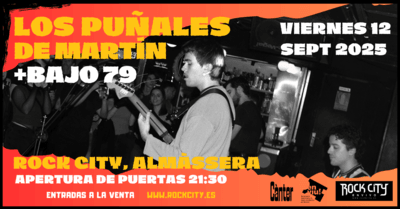 Los Puñales De Martín + Bajo 79 en Valencia @Rock City