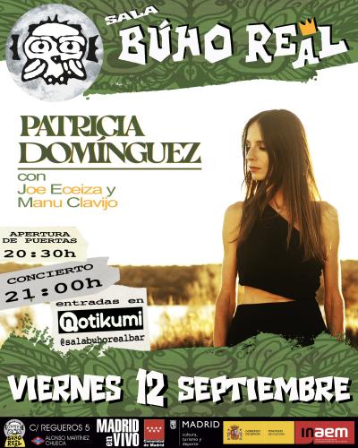 PATRICIA DOMÍNGUEZ (con Joe Eceiza y Manu Clavijo) en Madrid (Búho Real).