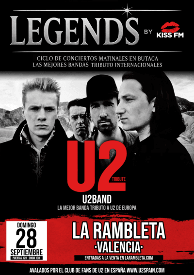 LEGENDS by Kiss FM - U2BAND, tributo a U2