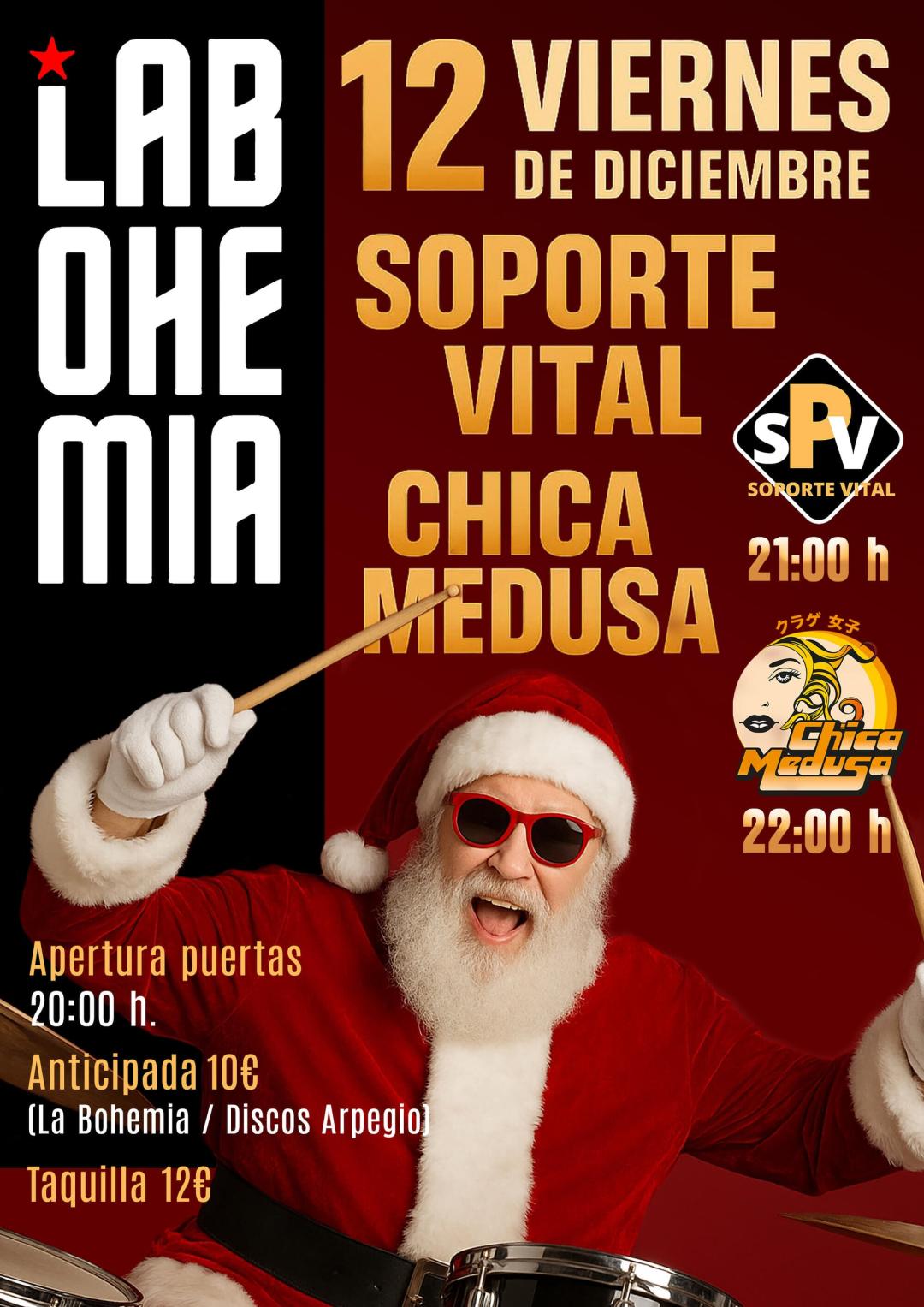 Soporte Vital + Chica Medusa en Castelló @ La Bohemia