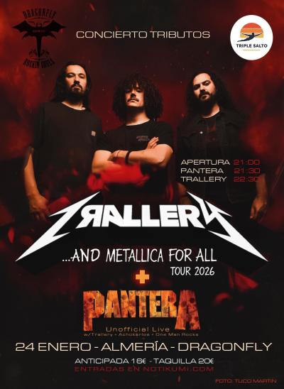 Trallery en Armilla, Granada. Tributo a Metallica y Pantera, con Achokarlos y Trallery