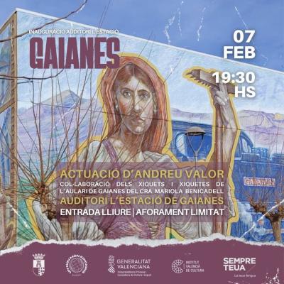 INAUGURACIÓ AUDITORI DE L'ESTACIÓ I ACTUACIÓ D'ANDREU VALOR