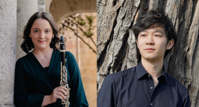 Claudia Aliaj, clarinet. Xiaolu Zang, piano. Obres de Robert Schumann, Johannes Brahms, Camille Saint-Saens, Claude Debussy i Francis Poulenc. Cicle 2026 de L'ESPERANÇA CORONADA.