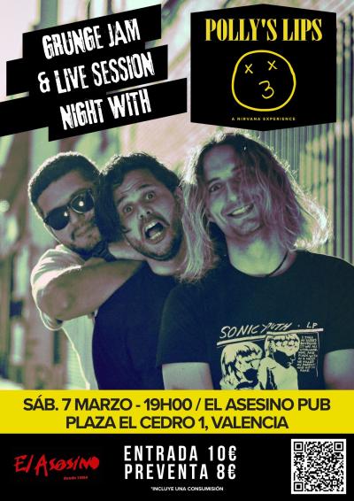 Grunge Live Night with Polly's Lips