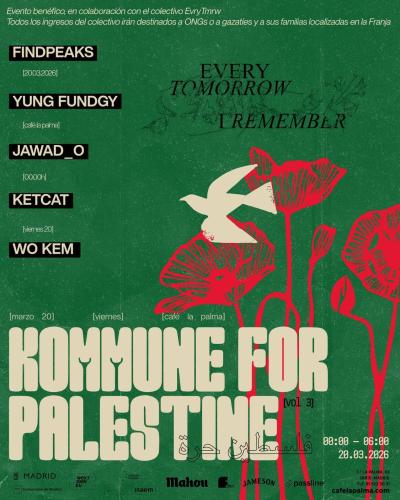 KOMMUNE POR PALESTINA: FINDPEAKS + YUNG FUNDGY + JAWAD_O + KETCAT + WO KEM
