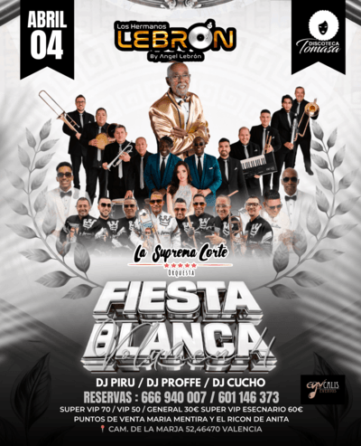 Los Hermanos Lebron + La Suprema Corte Orquesta en Valencia, España 4 de Abril 2K26