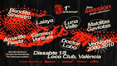 1º Aniversari TRACA - JAM SESSION GRUPS VALENCIANS