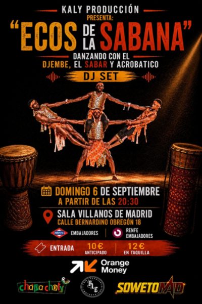 ECOS DE LA SABANA. Danzando con el djembe, el sabar y acrobático