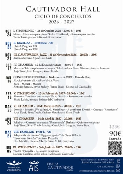 Cautivador Hall Concert Series 2026-2027