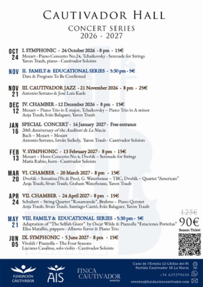 Cautivador Hall Concert Series 2026-2027
