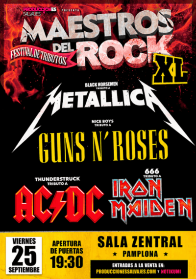 Festival de tributos MAESTROS DEL ROCK XL. Pamplona