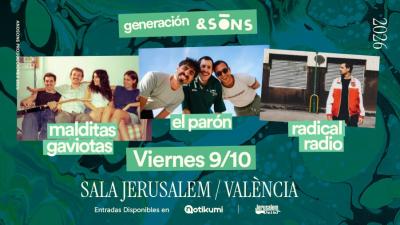 Malditas Gaviotas + El Parón + Radical Radio en Sala Jerusalem - Generación AndSons