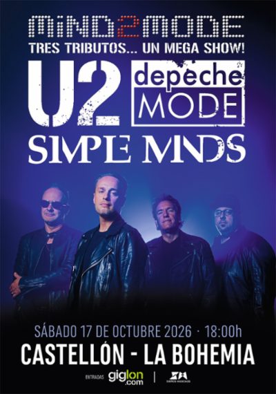 MIND2MODE: Tributo Simple Minds, Depeche Mode y U2 en Castelló @La Bohemia