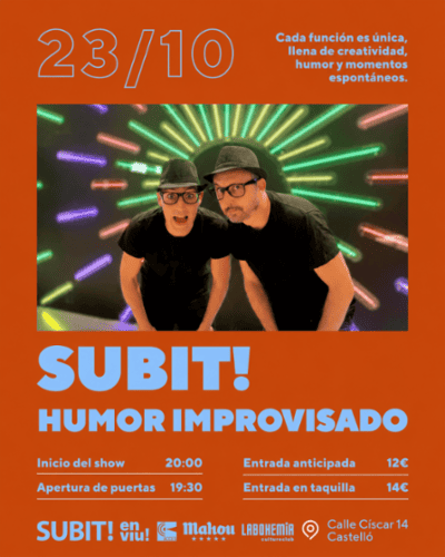 SUBIT! Humor improvisado en Castelló @La Bohemia